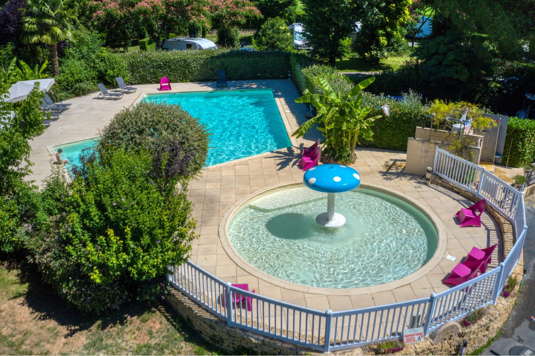 Camping Dordogne avec piscine Espace aquatique avec piscine chauffée